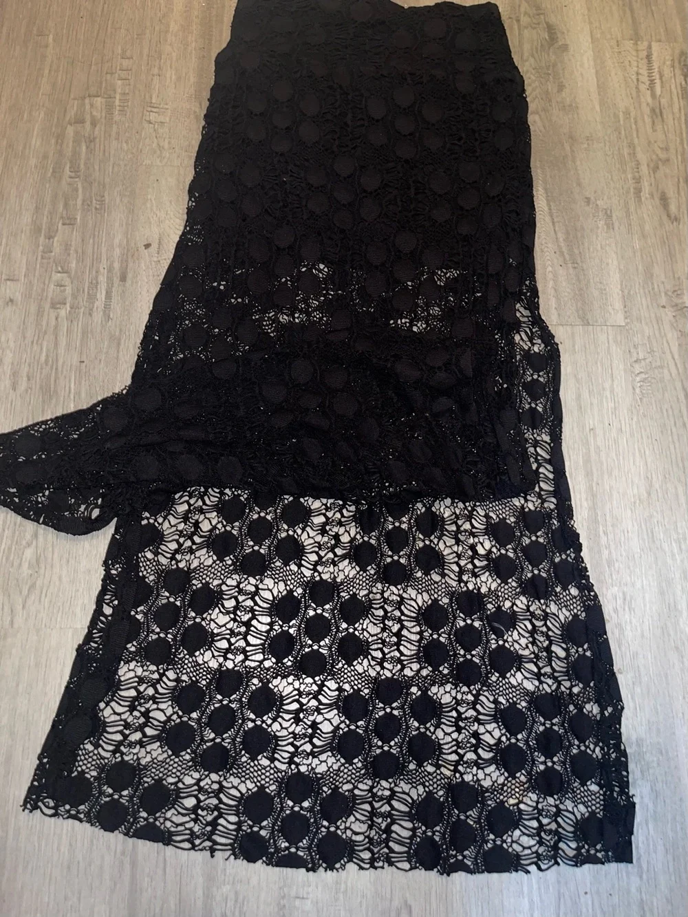 Phax Swimwear Maxi Skirt Lace Black Size Medium M